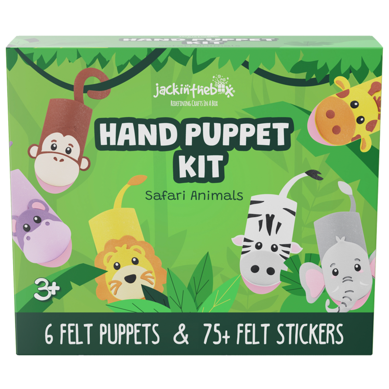 Premium Hand Puppet Craft Kit for Kids 6-in-1, Thick Felt, No Glue, Mess  for Kids Ages 4-8, DIY Arts & Crafts kit, Gift for Girls and Boys, Toddler Activities